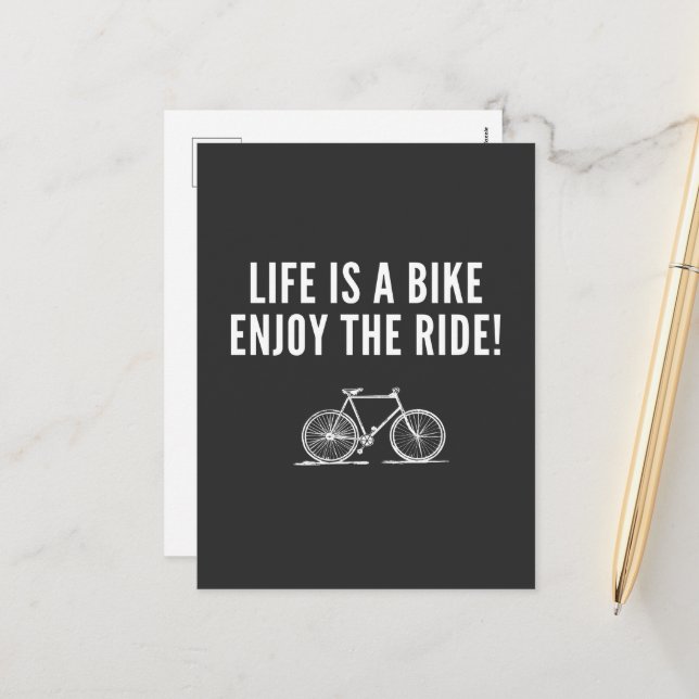 Motivational cycling holiday postcard (Front/Back In Situ)