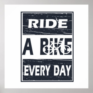 motivational cycling quote poster