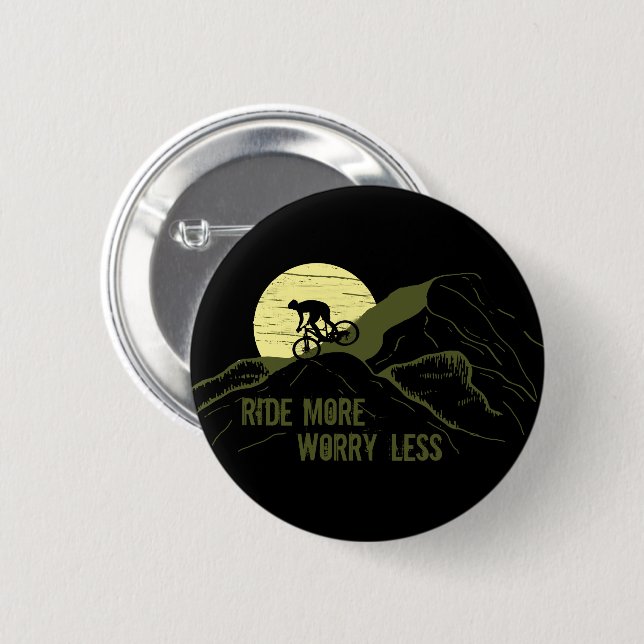Motivational cycling quotes 2 inch round button (Front & Back)