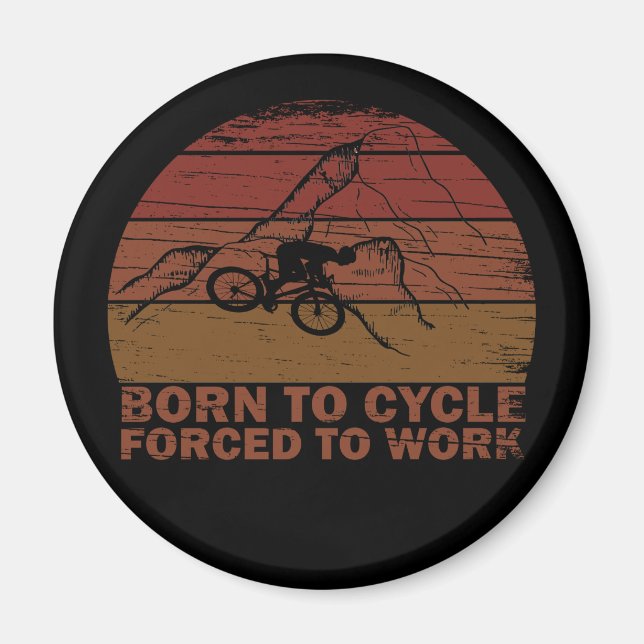 Motivational cycling quotes magnet (Front)