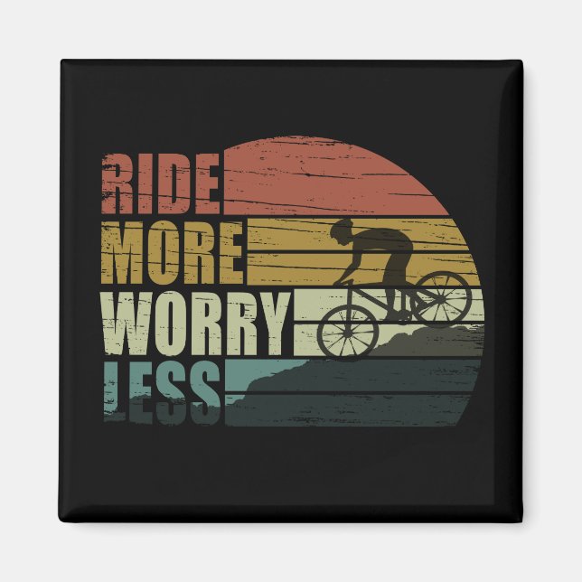 Motivational cycling quotes magnet (Front)