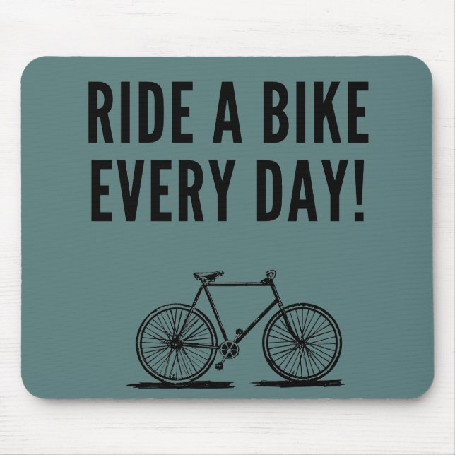 Motivational cycling quotes mouse pad (Front)