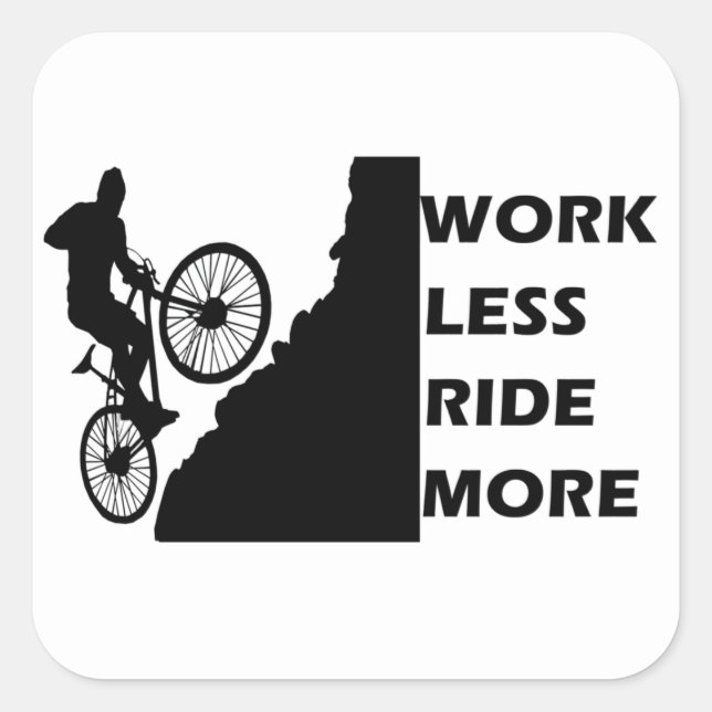 Motivational cycling square sticker (Front)