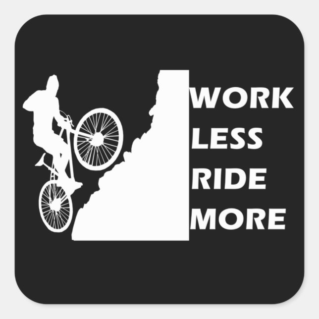 Motivational cycling square sticker (Front)