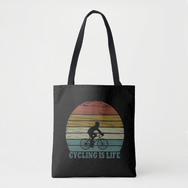 Motivational cycling tote bag (Front)