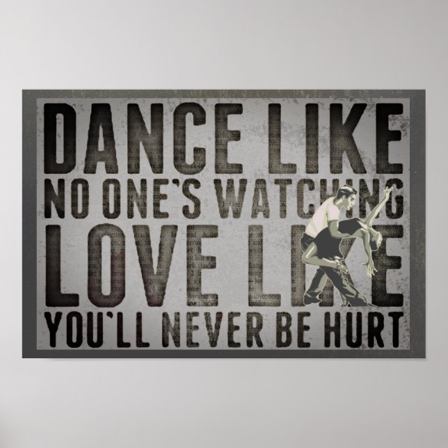 Motivational Dancing Couple Slogan Poster (Front)