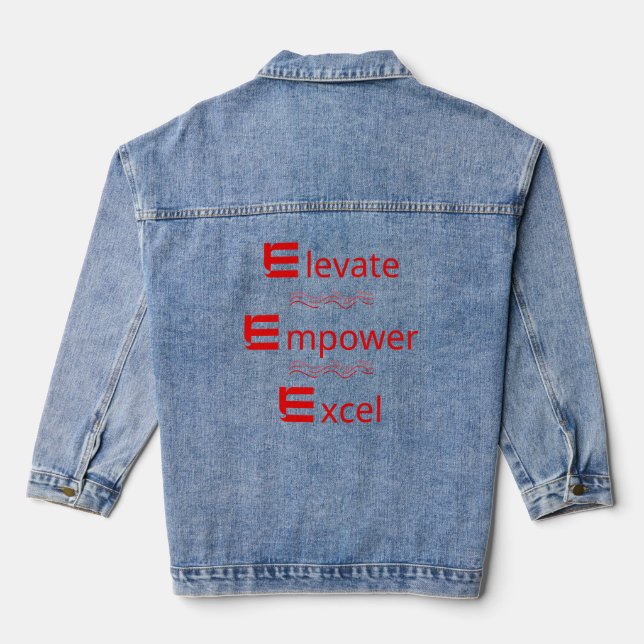 Motivational Denim Jacket (Back)