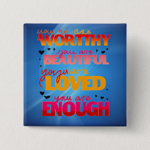 Motivational design 2 inch square button