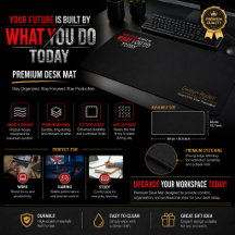motivational desk mat - Custom Name & Job Title