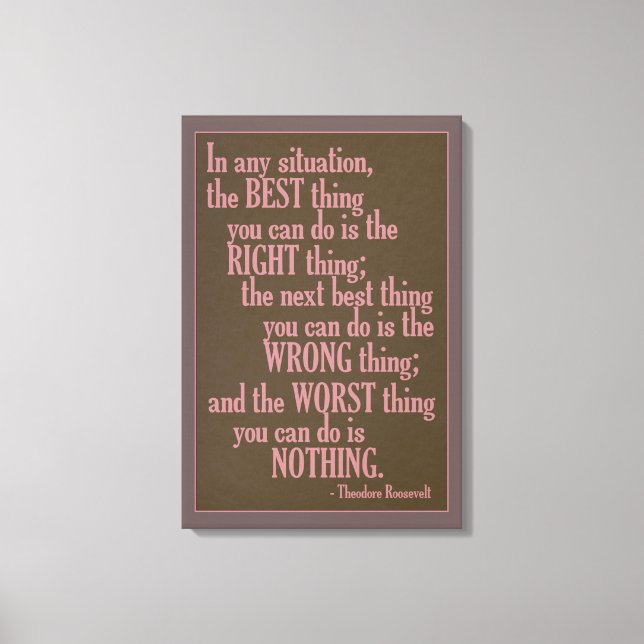 Motivational “Do Something” Quote canvas print (Front)