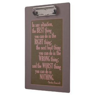 Motivational “Do Something” Quote clipboard