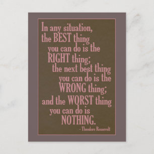 Motivational “Do Something” Quote postcard