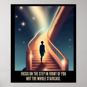 Motivational Encouraging Ai Dreamy Focus on Step… Poster
