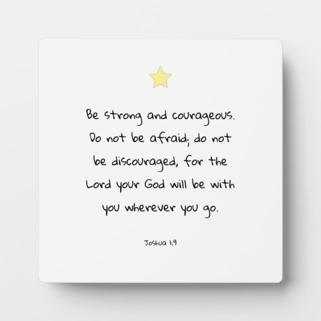 Motivational Encouraging Scripture Bible Verse Plaque (Front)