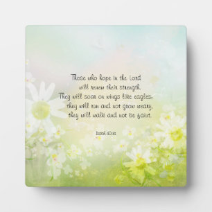 Motivational Encouraging Scripture with daisies Plaque