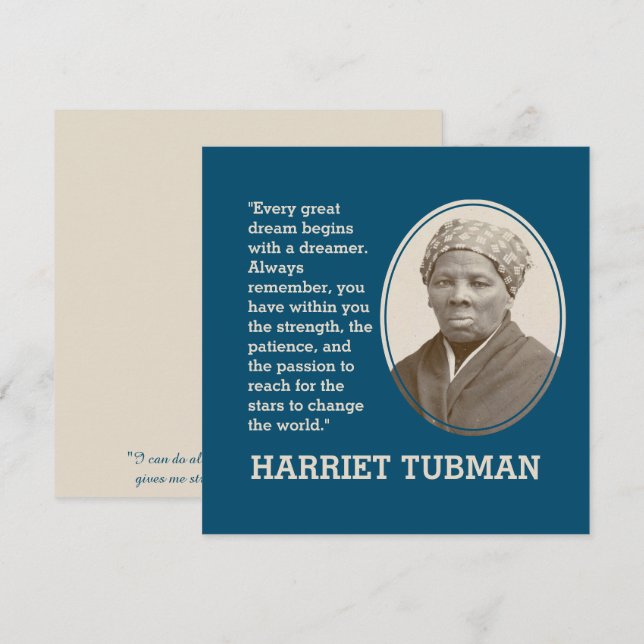 Motivational EVERY GREAT DREAM Harriet Tubman (Front/Back)