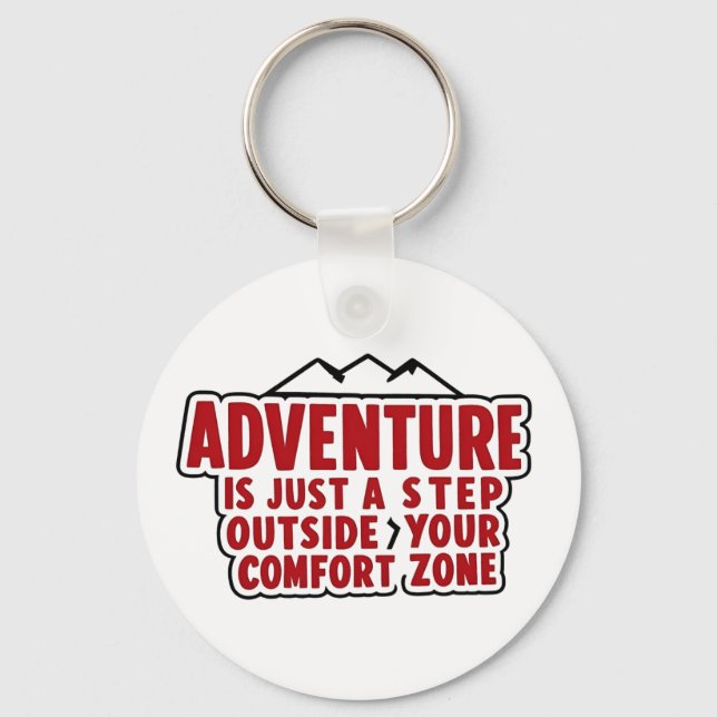 motivational explorer gift adventure mindset  keychain (Front)
