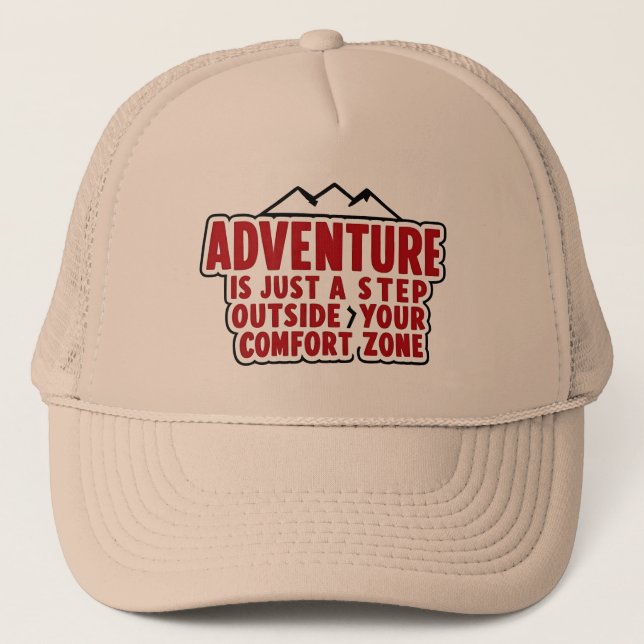 motivational explorer gift adventure mindset  trucker hat (Front)