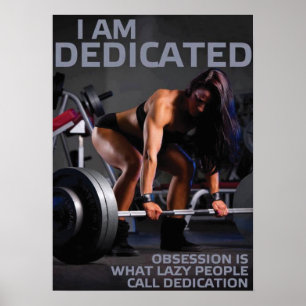 Motivational Female Fitness Gym Poster