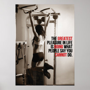 Motivational Female Fitness Gym Poster