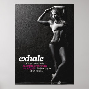 Motivational Female Fitness Gym Poster
