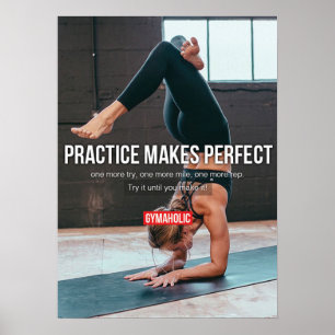 Motivational Female Fitness Gym Poster