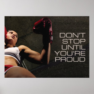 Motivational Female Fitness Gym Poster