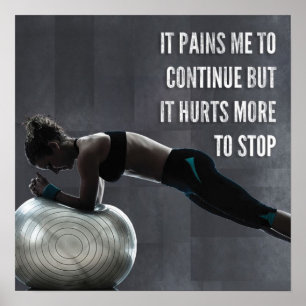 Motivational Female Fitness Gym Poster