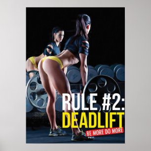 Motivational Female Fitness Gym Poster