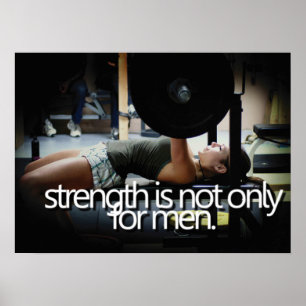 Motivational Female Fitness Gym Poster