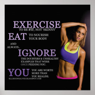Motivational Female Fitness Gym Poster
