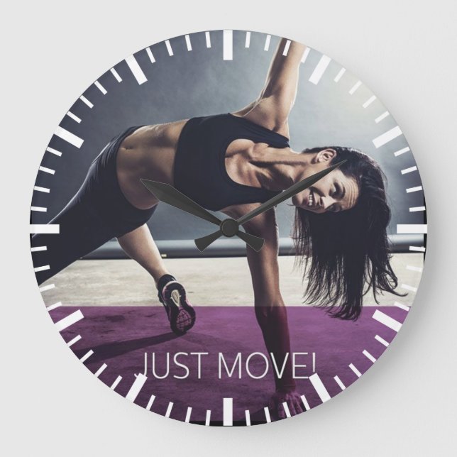 Motivational Fitness Gym Large Clock (Front)