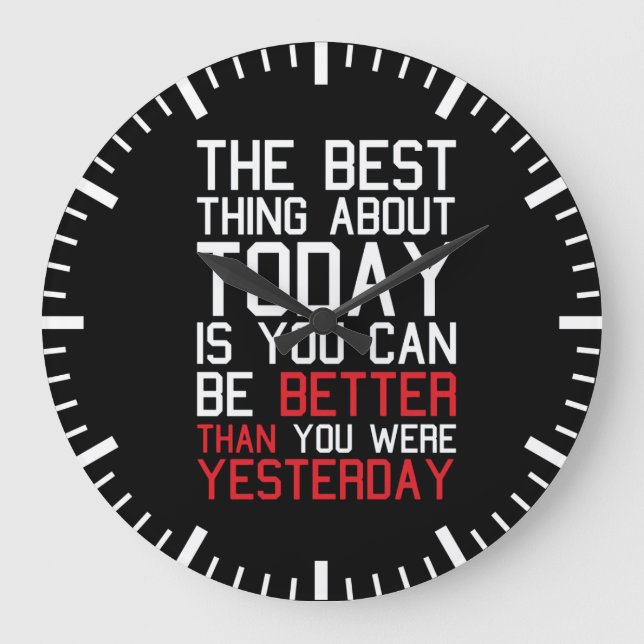 Motivational Fitness Gym Large Clock (Front)
