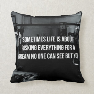 Motivational Fitness Gym Throw Pillow