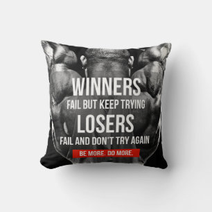 Motivational Fitness Gym Throw Pillow