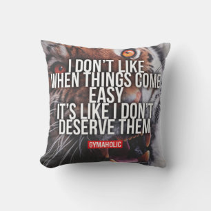 Motivational Fitness Gym Throw Pillow