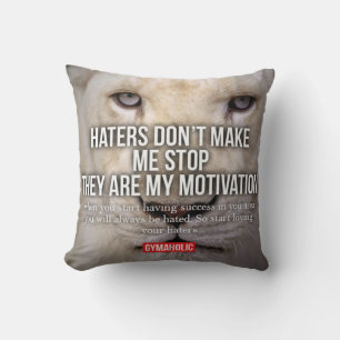 Motivational Fitness Gym Throw Pillow