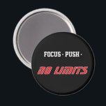 Motivational Fitness Magnet<br><div class="desc">Modern motivational designed to inspire focus and energy during workouts.
The motivational words like Focus,  Push,  and No Limits create a powerful reminder to stay determined and keep moving toward your goals.
A stylish and functional hat for athletes,  fitness lovers,  and anyone building a healthy lifestyle.</div>