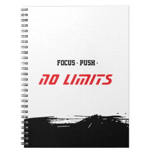 Motivational Fitness White Notebook