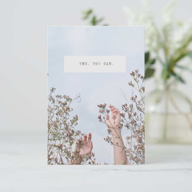 Motivational Flat Thank You Card (Standing Front)