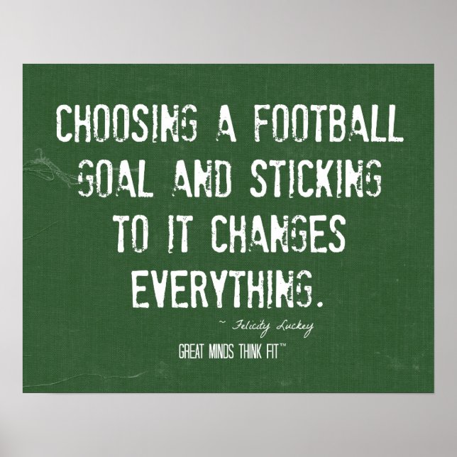 Motivational Football Goals Poster (Front)