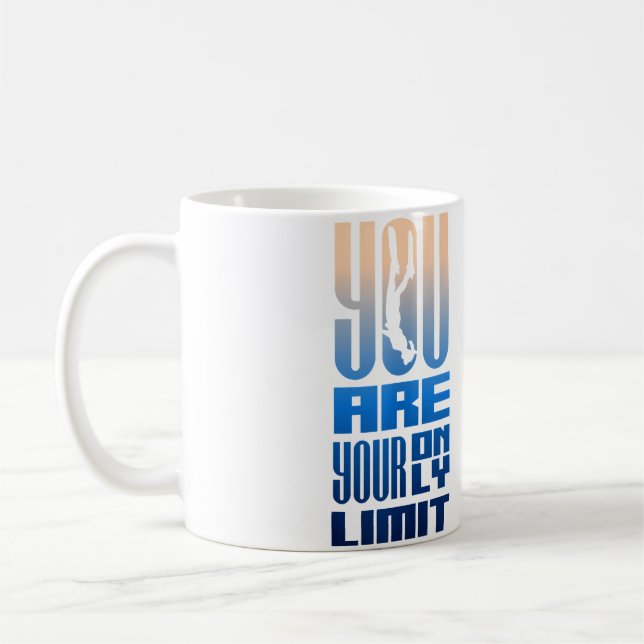 Motivational Freediving Apnea Skin Diving Snorkell Coffee Mug (Left)