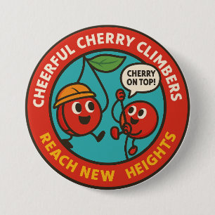 Motivational Fruit Adventure Climbing 3 Inch Round Button