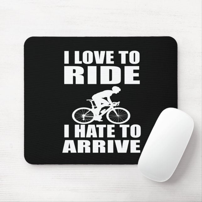 Motivational funny cycling quotes mouse pad (With Mouse)