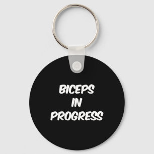 Motivational Funny Gym Humour Biceps Gains Biceps Keychain