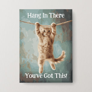 Motivational Funny Hang in There Cat Poster