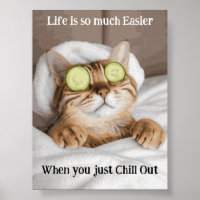 Motivational Funny Inspirational Cat Poster