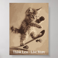 Motivational Funny Inspirational Cat Poster