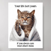 Motivational Funy Inspirational Cat Poster