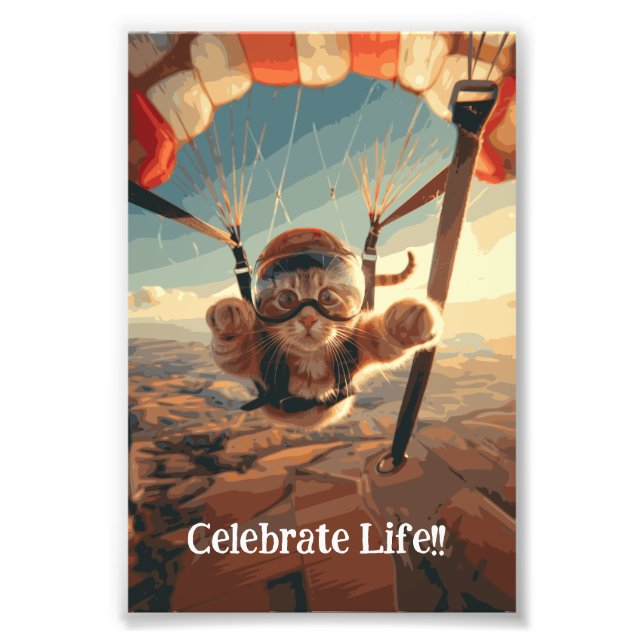 Motivational Funy Inspirational Cat Poster (Devant)